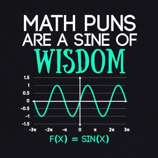 Math Puns Are a Sine of Wisdom Funny Math Teacher by Science_is_Fun